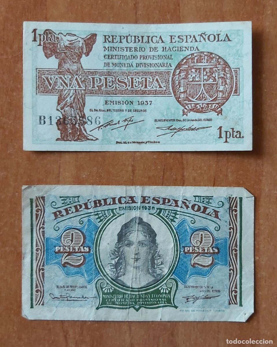 Billetes espa&ntilde;oles: 1936 -17 DOS BILLETES REPUBLICA ESPA&Ntilde;OLA