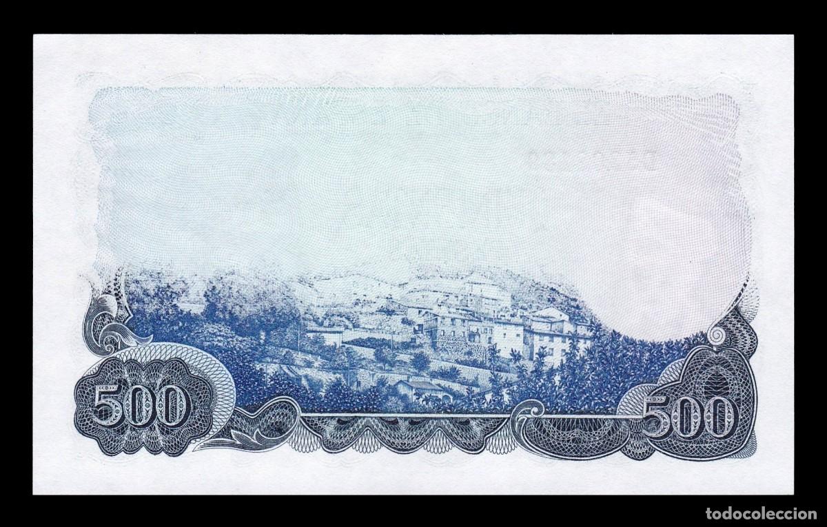 Billetes espa&ntilde;oles: Espa&ntilde;a Error impresi&oacute;n 500 Pesetas Verdaguer 1971 Pick 153 Serie D Sc Unc