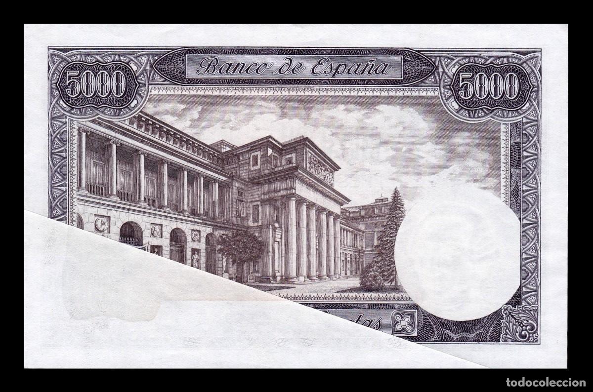 Billetes espa&ntilde;oles: Espa&ntilde;a Error impresi&oacute;n 5000 Pesetas Carlos III 1976 Pick 155 Serie Q Sc- aUnc