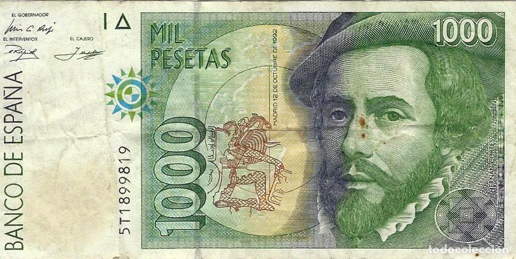 Billetes espa&ntilde;oles: BILLETE ESPA&Ntilde;OL DE 1000 PESETAS CIRCULADO PRECIO DE SALIDA 1 &euro;