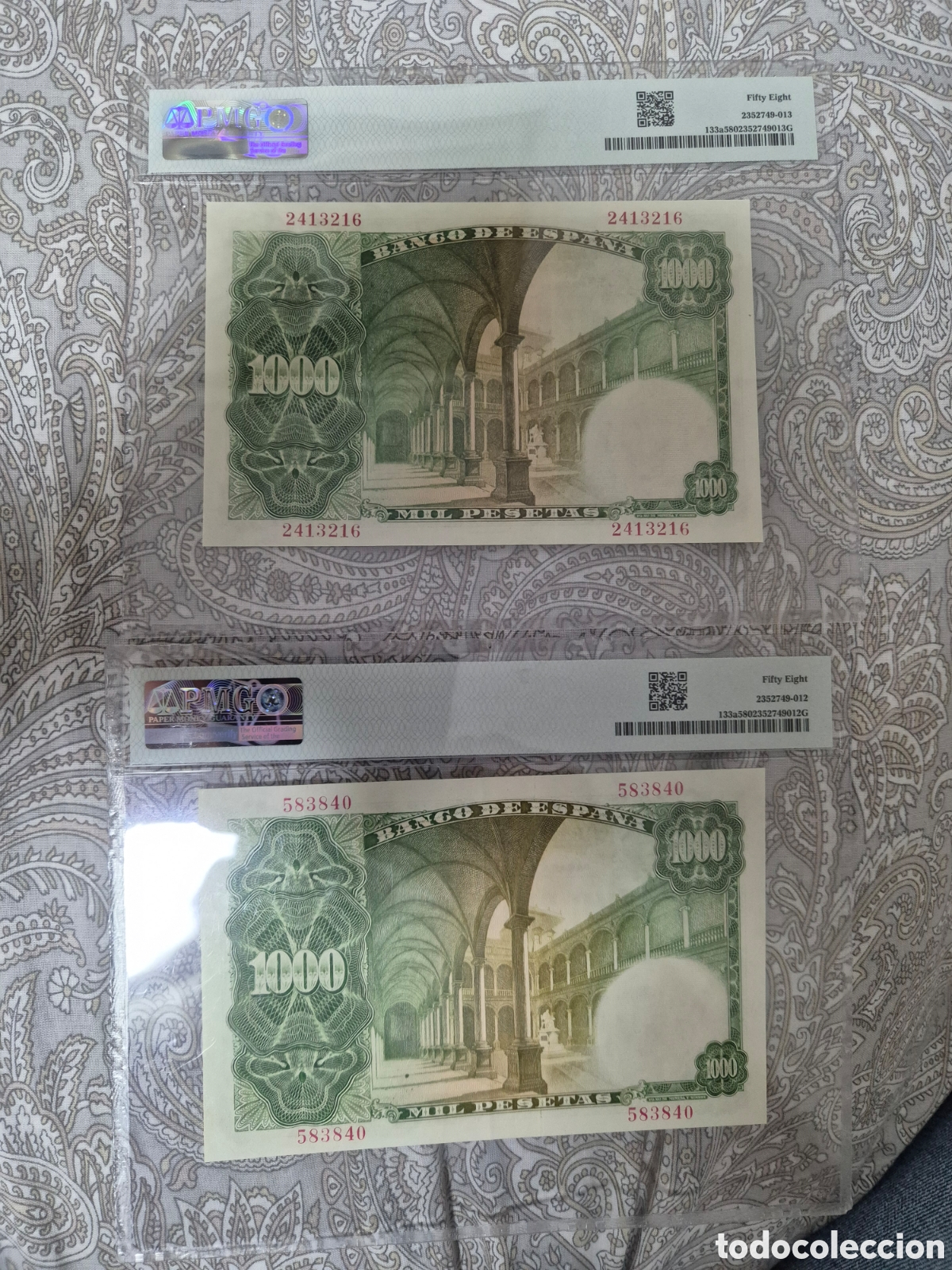 Billetes espa&ntilde;oles: 2 Billetes de Espa&ntilde;a pmg 58 - Foto 2