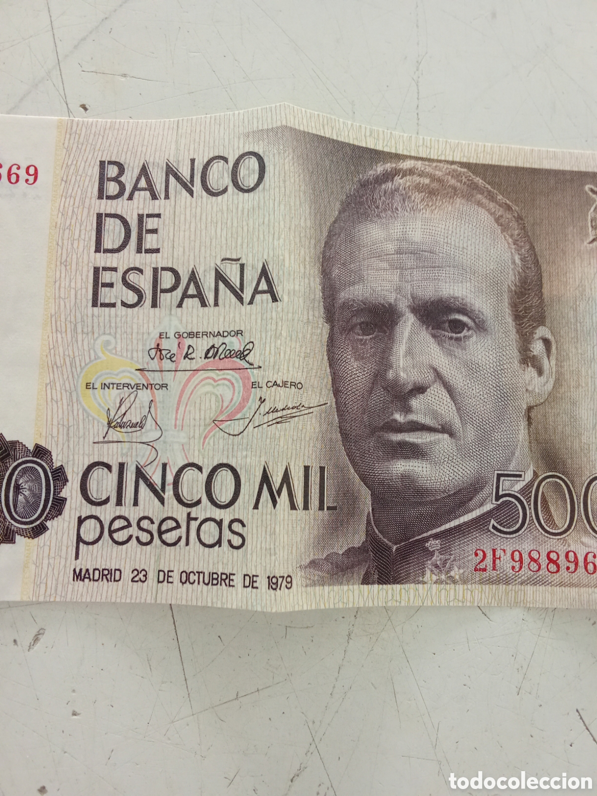 Billetes espa&ntilde;oles: Billete 5000 pesetas 1979 - Foto 3