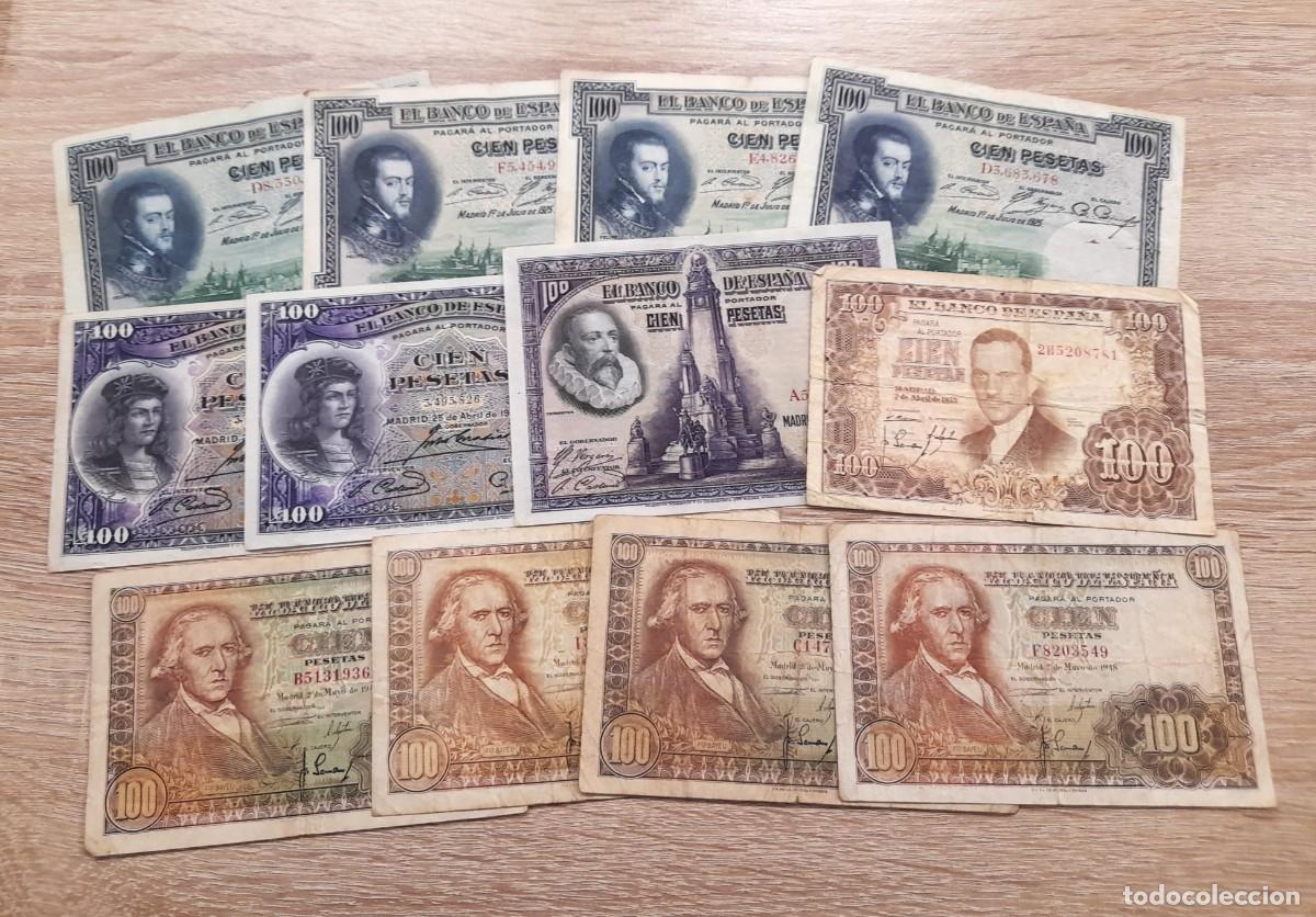 Billetes espa&ntilde;oles: Lote 12 billetes antiguos de Pesetas