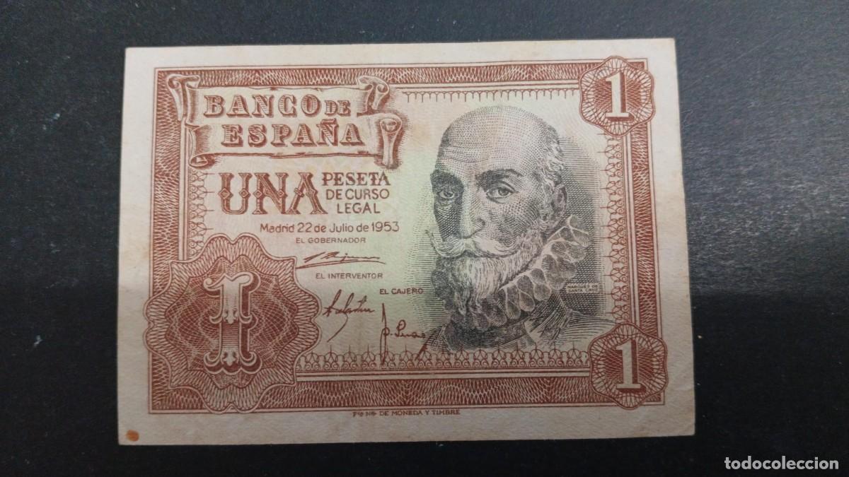 Billetes espa&ntilde;oles: ESPA&Ntilde;A 1 PESETA 1953 BC (MARQUES DE SANTA CRUZ