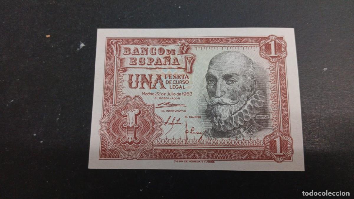 Billetes espa&ntilde;oles: ESPA&Ntilde;A 1 PESETA 1953 S/C (MARQUES DE SANTA CRUZ)