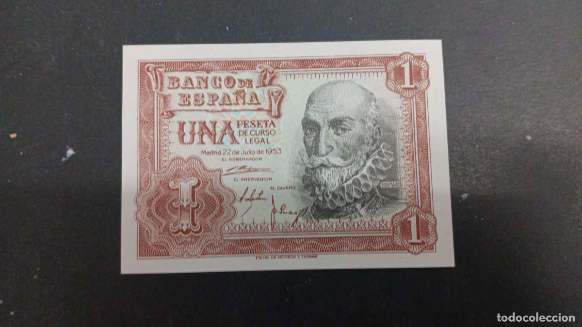 Billetes espa&ntilde;oles: ESPA&Ntilde;A 1 PESETA 1953 S/C (MARQUES DE SANTA CRUZ)