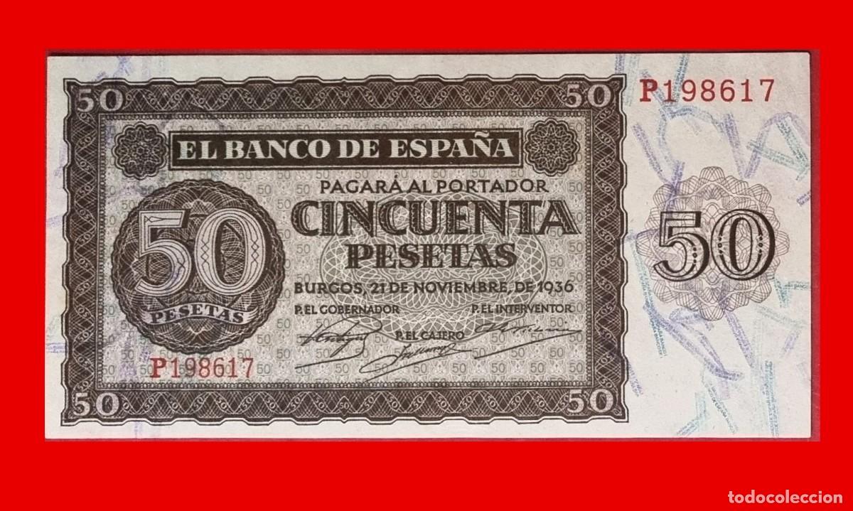Billetes espa&ntilde;oles: ESTADO ESPA&Ntilde;OL BURGOS SIN CIRCULAR SC |SOLO ACEPTO PAYPAL| BILLETE 50 PESETAS 1936 LEER DESCRIPCION