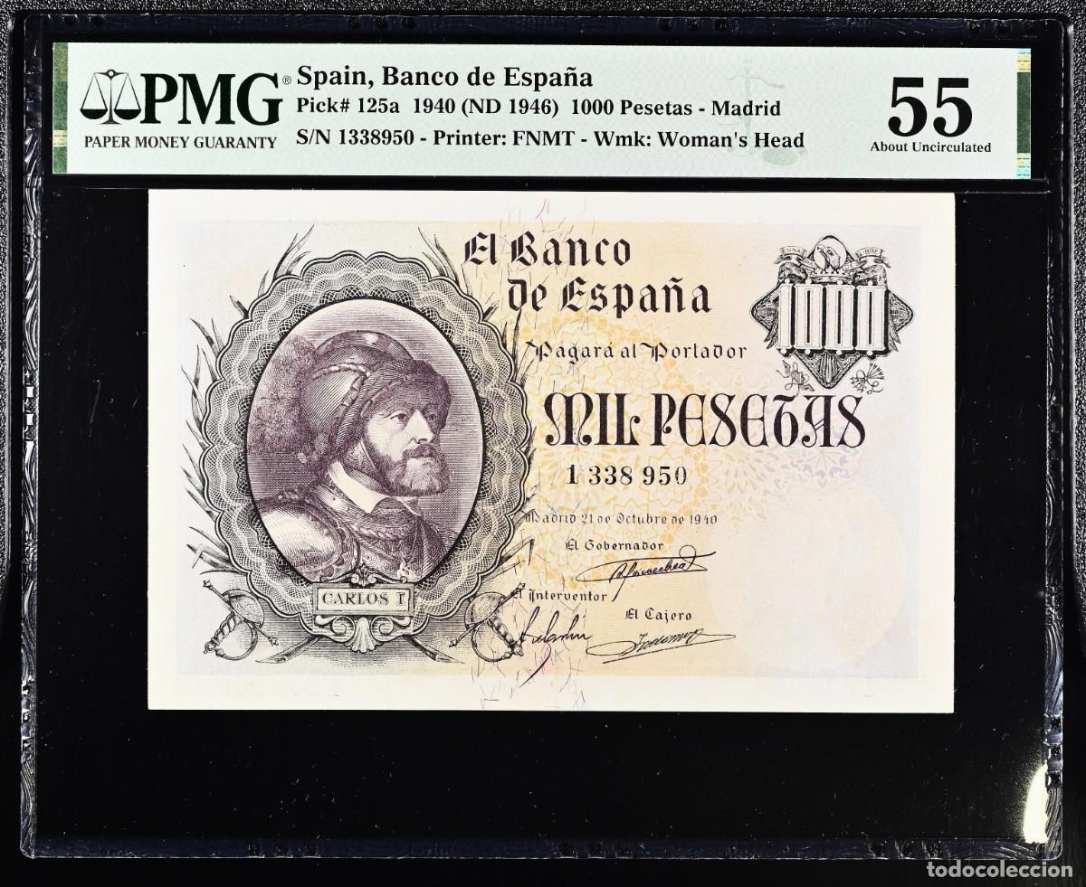 Billetes espa&ntilde;oles: ESTADO ESPA&Ntilde;OL CARLOS I PMG 55 |SOLO ACEPTO PAYPAL| BILLETE 1000 PESETAS 1940 LEER DESCRIPCION