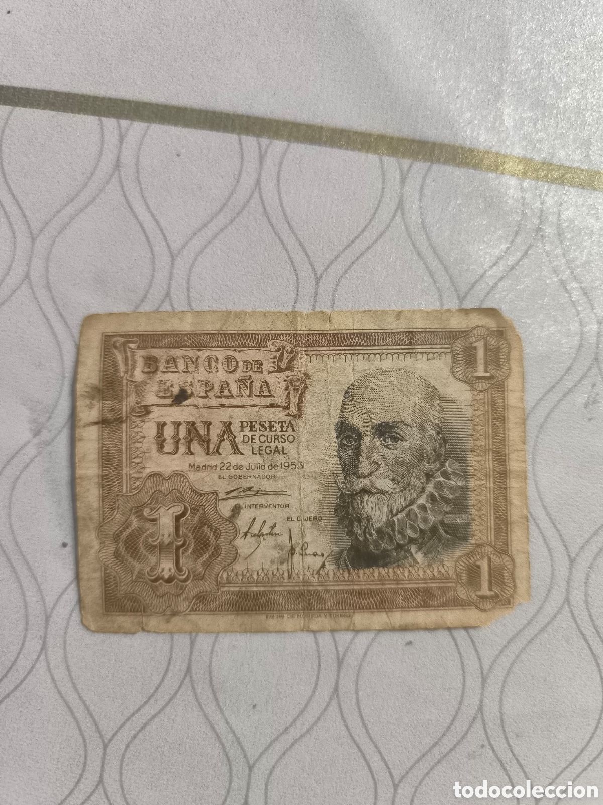 Billetes espa&ntilde;oles: Billete de una peseta - Foto 1