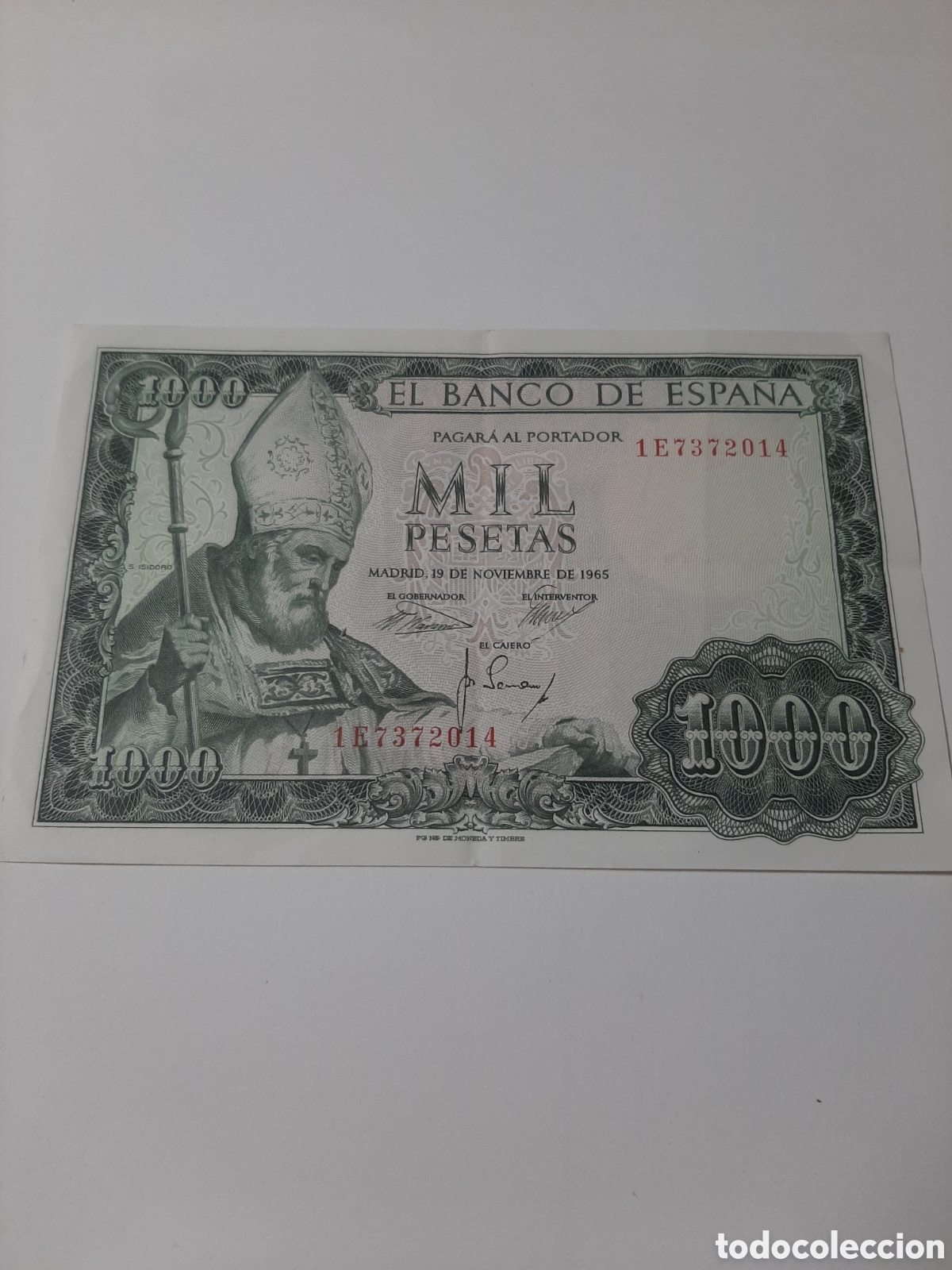 Billetes espa&ntilde;oles: ESPA&Ntilde;A BILLETE 1000 PESETAS 19 DE NOVIEMBRE 1965