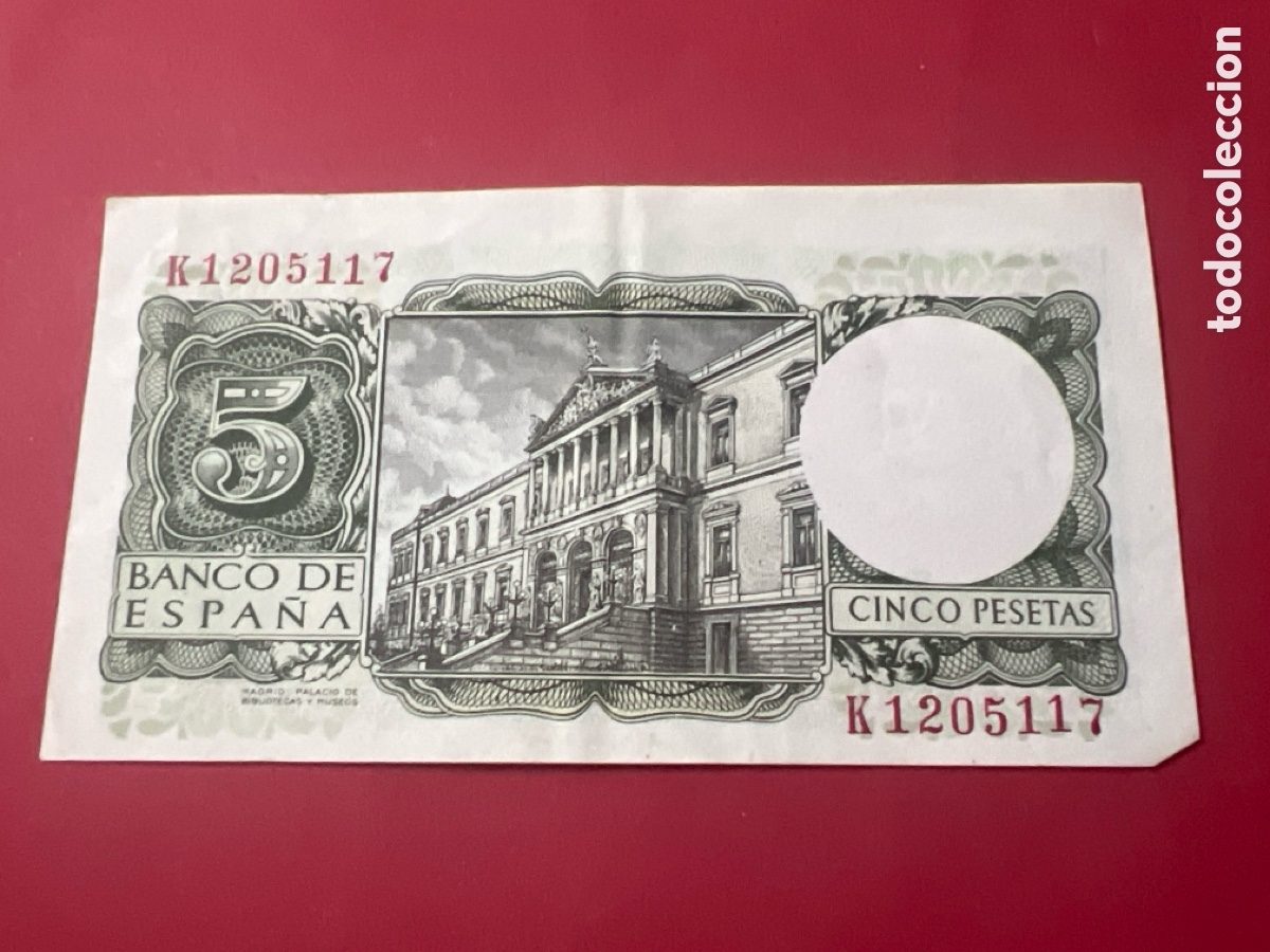 Billetes espa&ntilde;oles: V125. BILLETE DE ESPA&Ntilde;A - Foto 2