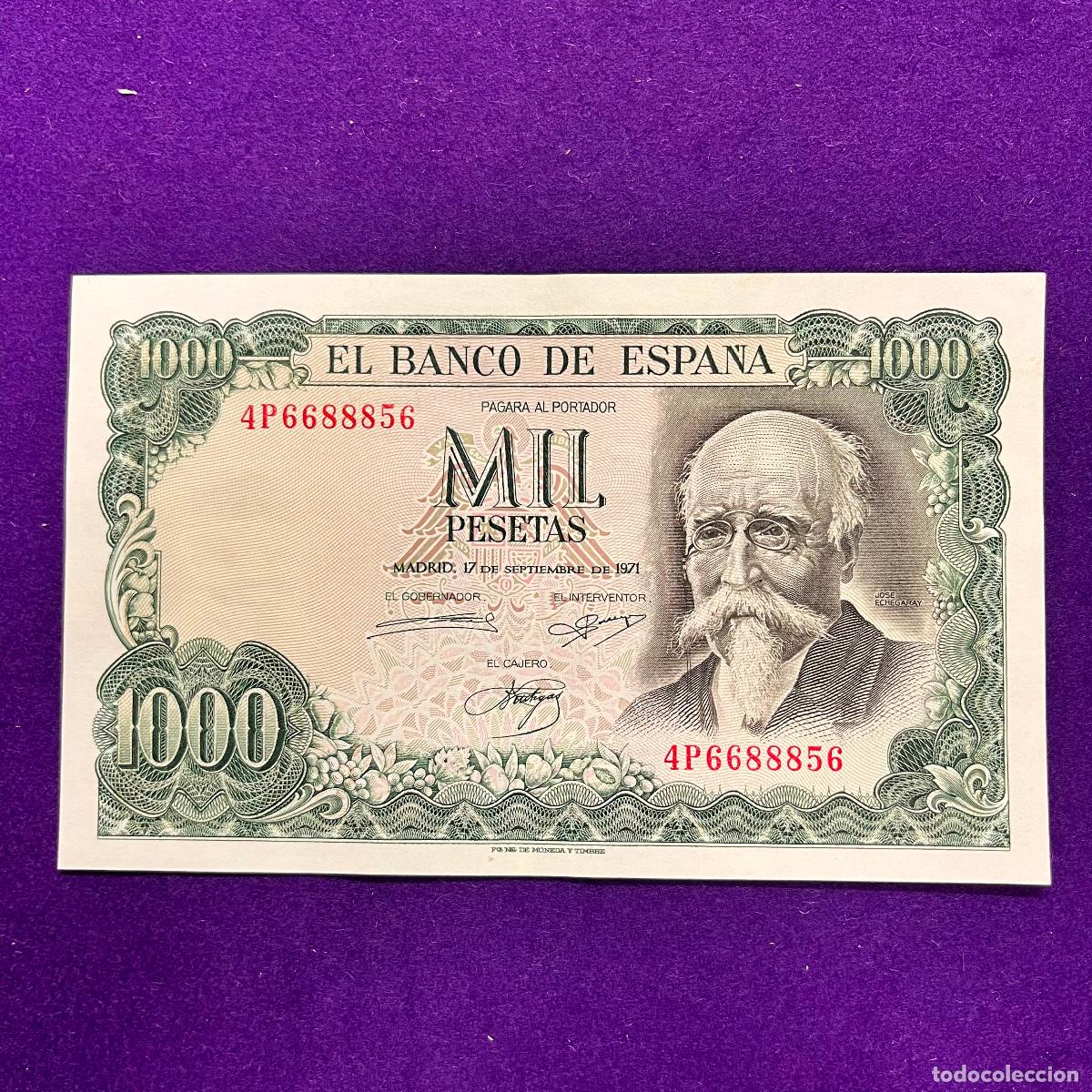 Billetes espa&ntilde;oles: BILLETE ESPA&Ntilde;A. 1000 PESETAS. 1971. ECHEGARAY. SIN CIRCULAR. ORIGINAL.