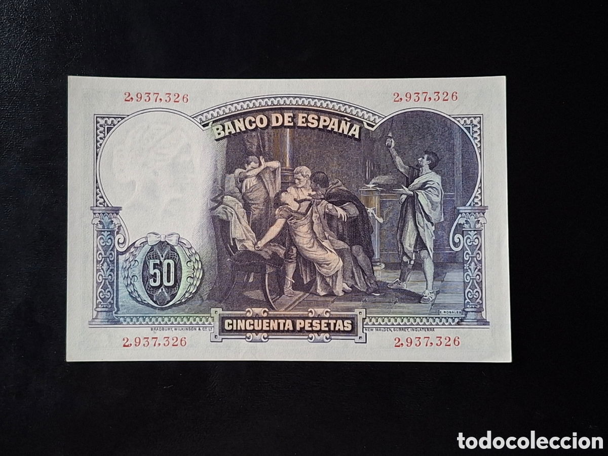 Billetes espa&ntilde;oles: 50 pesetas 1931 sin circular sc - Foto 2
