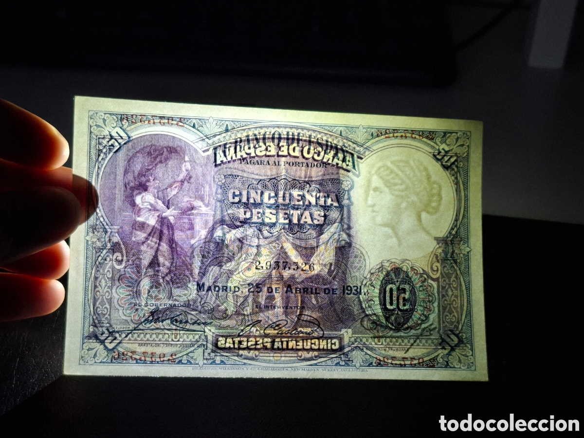 Billetes espa&ntilde;oles: 50 pesetas 1931 sin circular sc - Foto 5