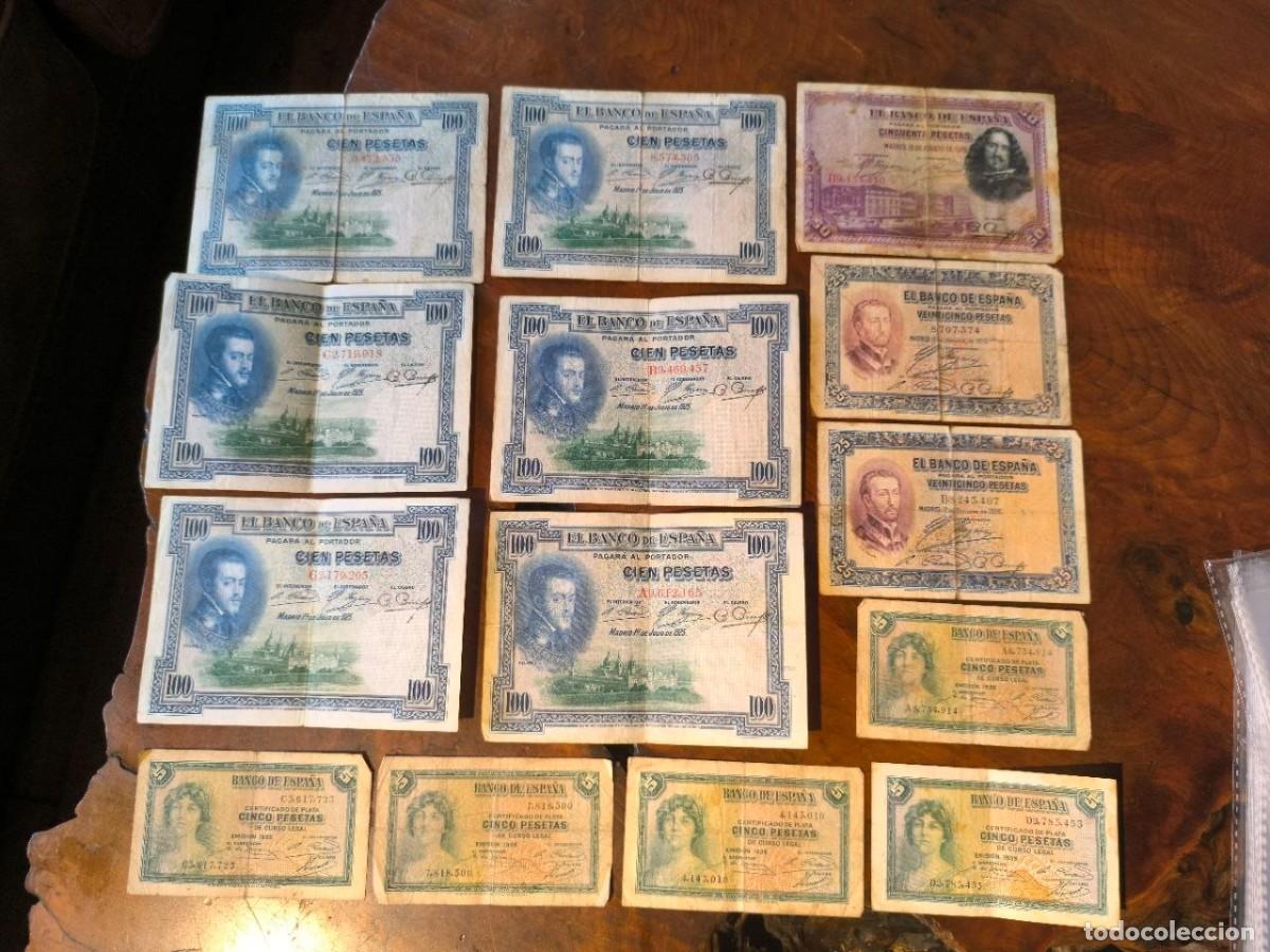Billetes espa&ntilde;oles: LOTE DE BILLETES USADOS, DE 100 DE 50 DE 5 PESETAS