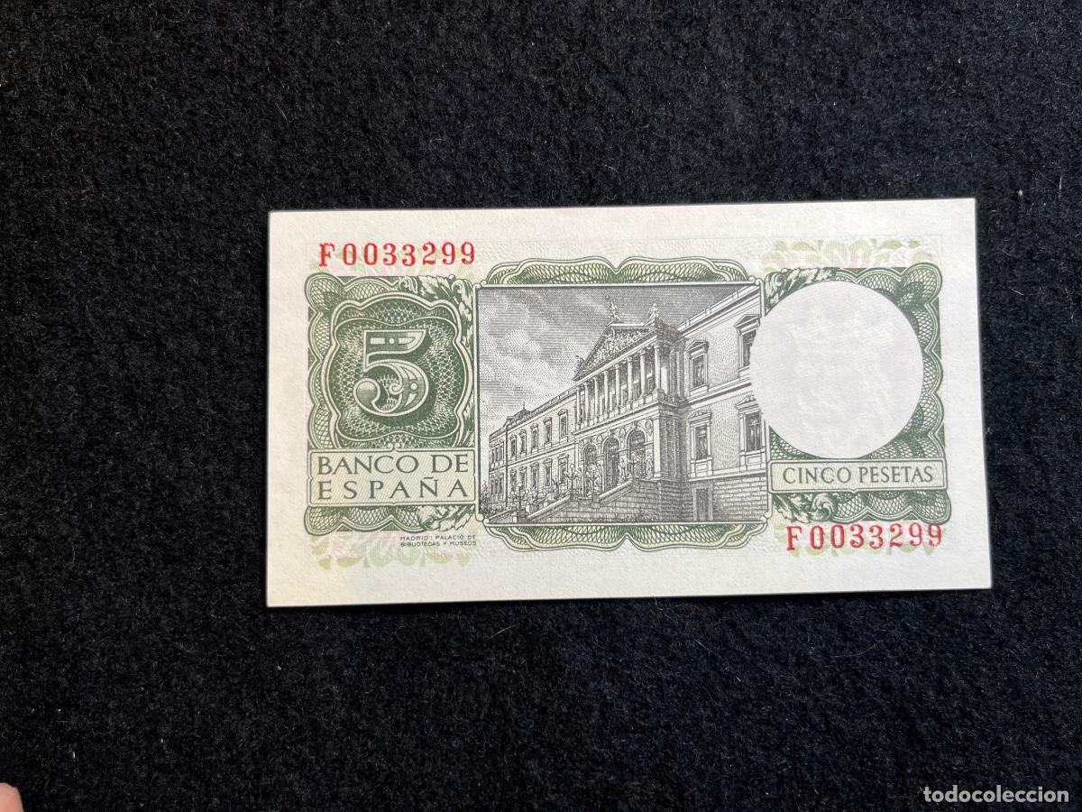Spanish Banknotes: Billete 5 pesetas 1954 Banco de Espa&ntilde;a Alfonso X el Sabio serie F Palacio de Bibliotecas y Museos no