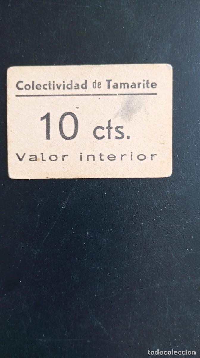 Billetes espa&ntilde;oles: Billete local de 10 CTS colectividad de Tamarite (Huesca)