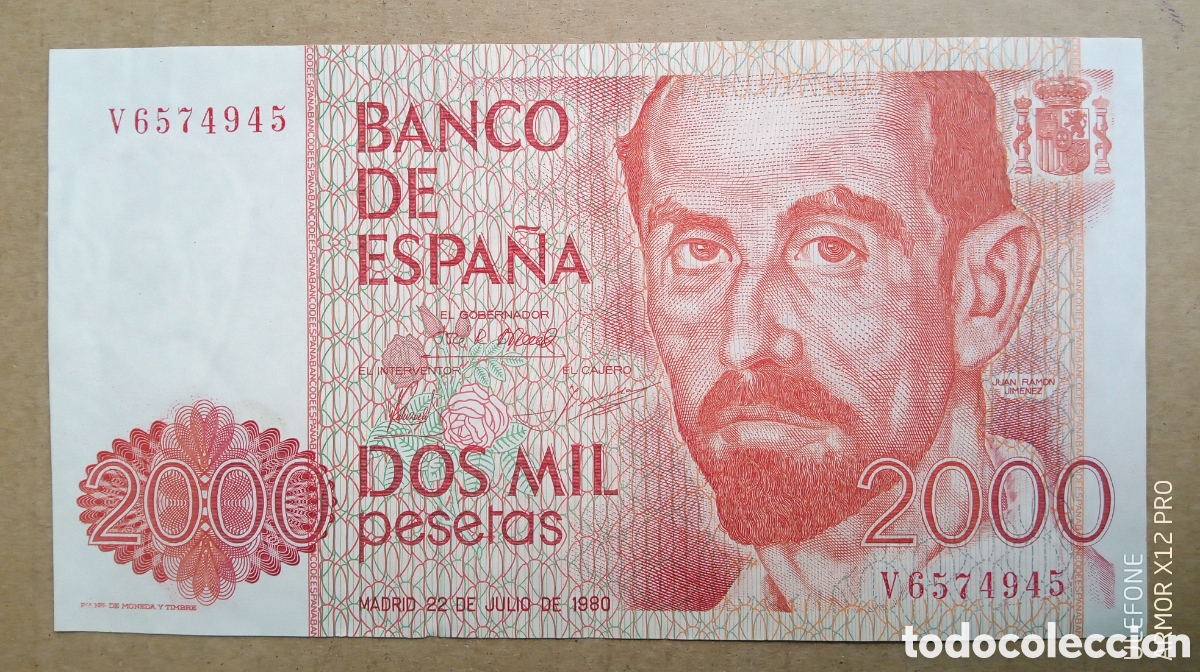 Billetes espa&ntilde;oles: ESPA&Ntilde;A - 2000 Pesetas 1980 - V6474945 - Mbc