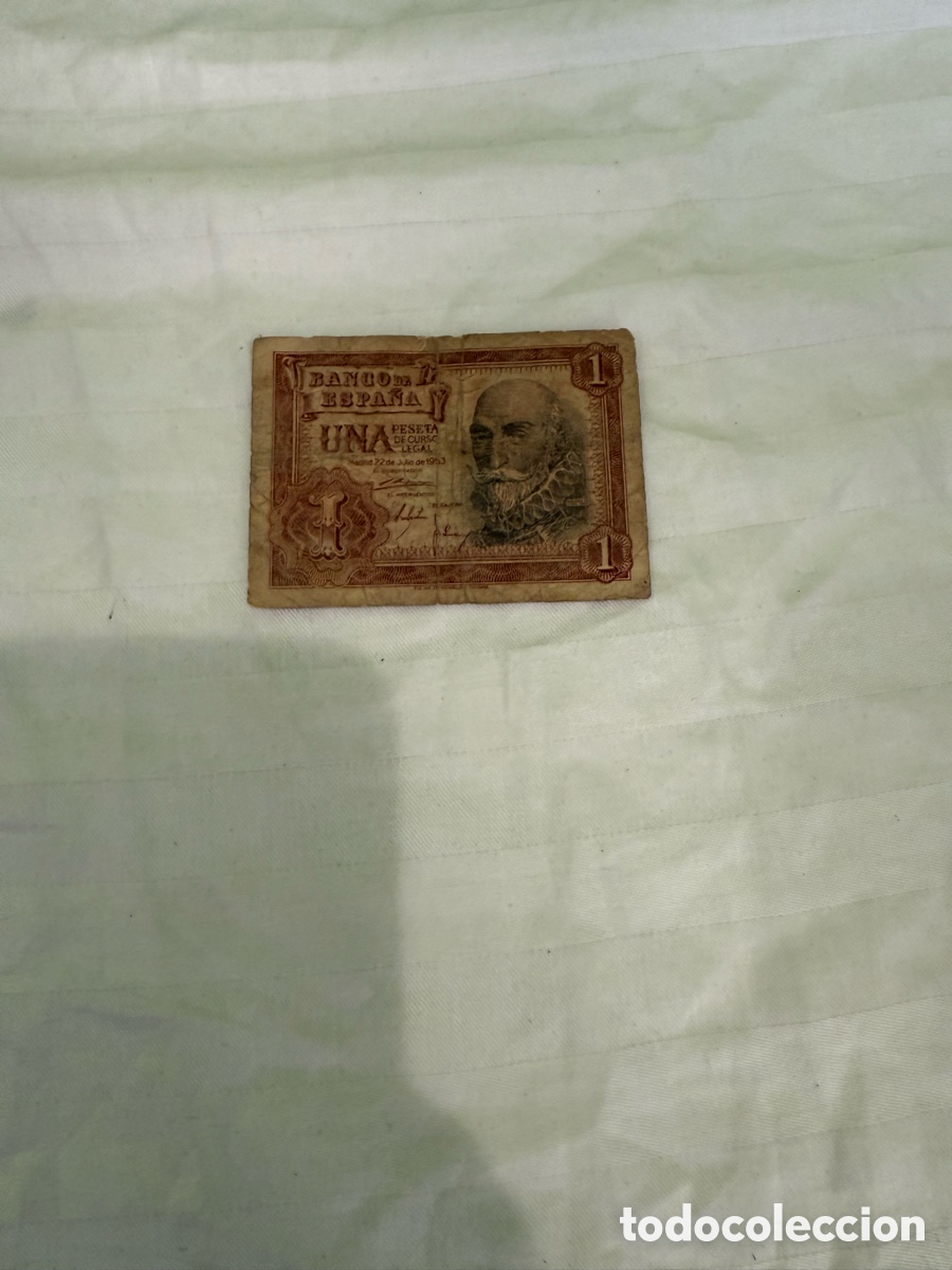 Billets espagnols: Billete 1 peseta Banco de Espa&ntilde;a 1953 &ndash; &Aacute;lvaro de Baz&aacute;n &ndash; Serie V
