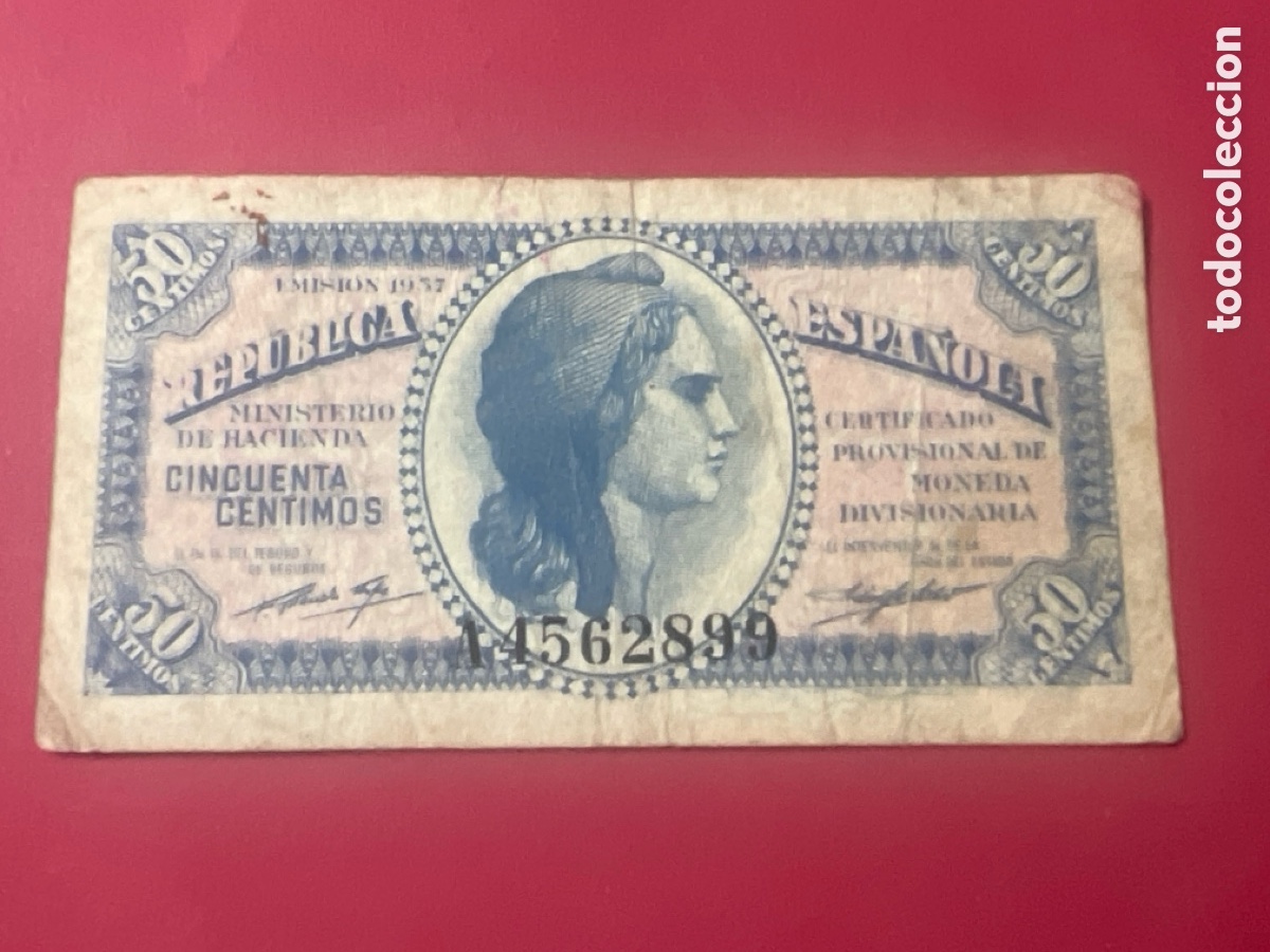 Notas espanholas: V69. BILLETE DE ESPA&Ntilde;A