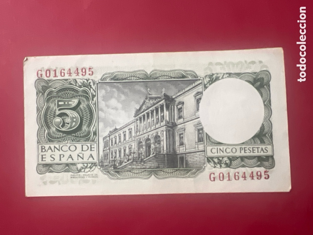 Billetes espa&ntilde;oles: V69. BILLETE DE ESPA&Ntilde;A - Foto 2