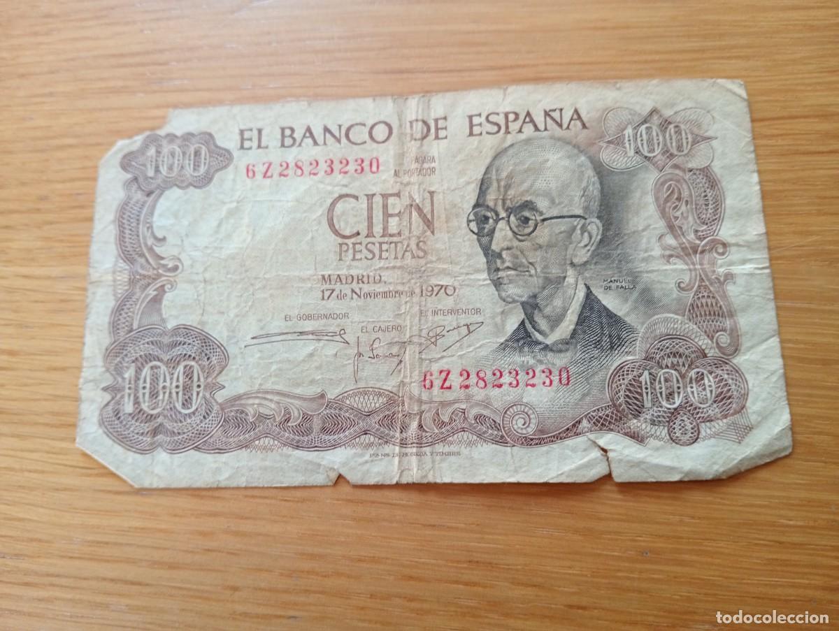 Billets espagnols: BILLETE DE ESPA&Ntilde;A. 100 PESETAS. N.&ordm; DE SERIE: 6Z2823230. A&Ntilde;O 1970. PICK 152a.3. CIRCULADO. VER FOTOS