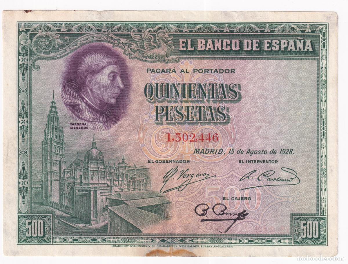 Billetes espa&ntilde;oles: CRBS0702 BILLETE ESPA&Ntilde;A 500 PESETAS 1928 BC