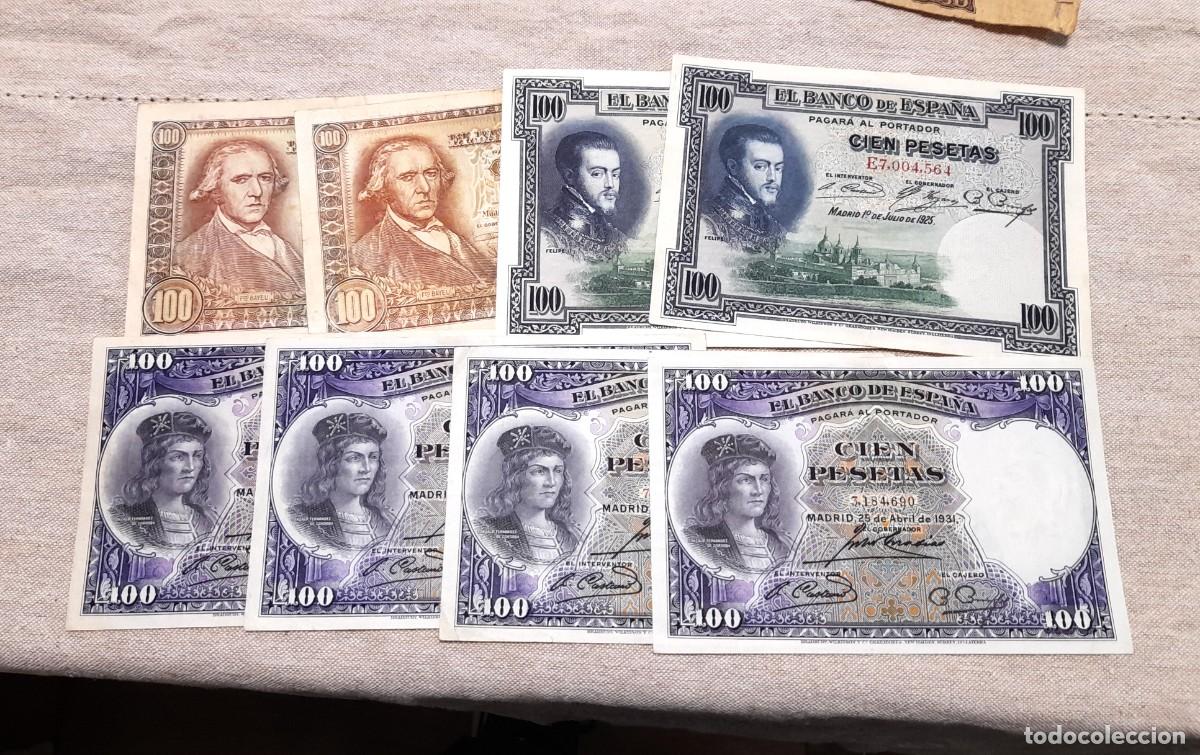 Billetes espa&ntilde;oles: Lote de 8 billetes antiguos de Pesetas