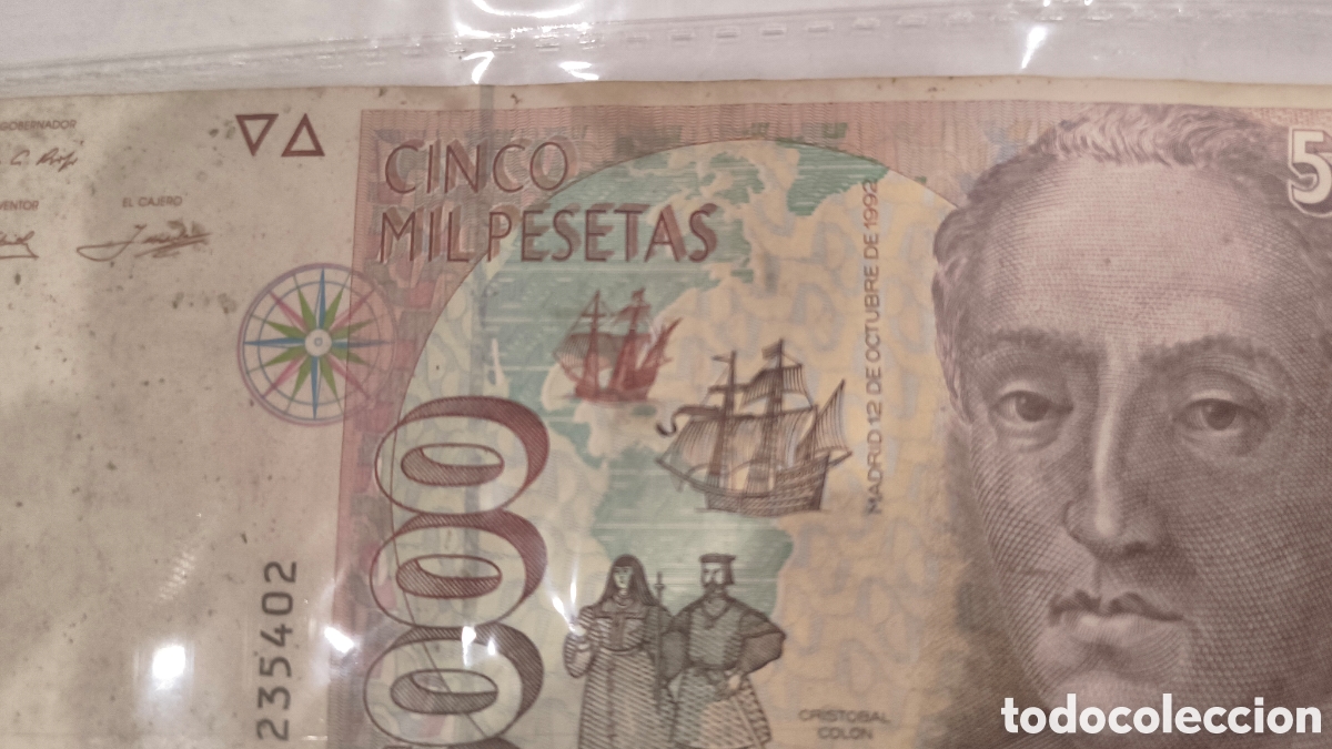 Billetes espa&ntilde;oles: CINCO MIL PESETAS 1992 - Foto 4