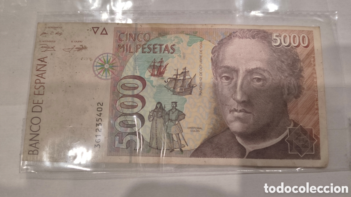 Spanish Banknotes: CINCO MIL PESETAS 1992