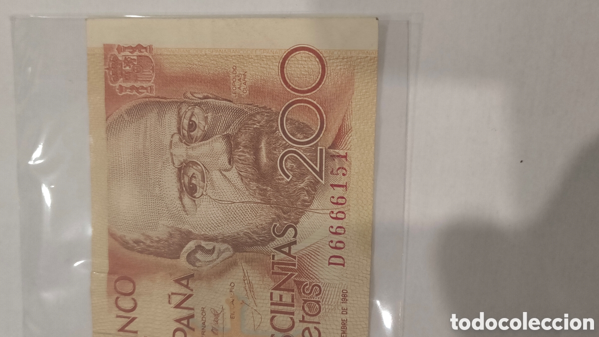 Billetes espa&ntilde;oles: DOSCIENTAS PESETAS 1980 - Foto 2