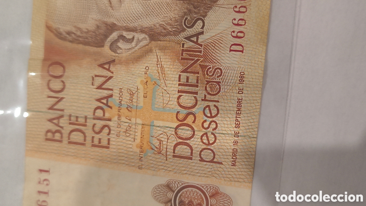 Billetes espa&ntilde;oles: DOSCIENTAS PESETAS 1980 - Foto 3