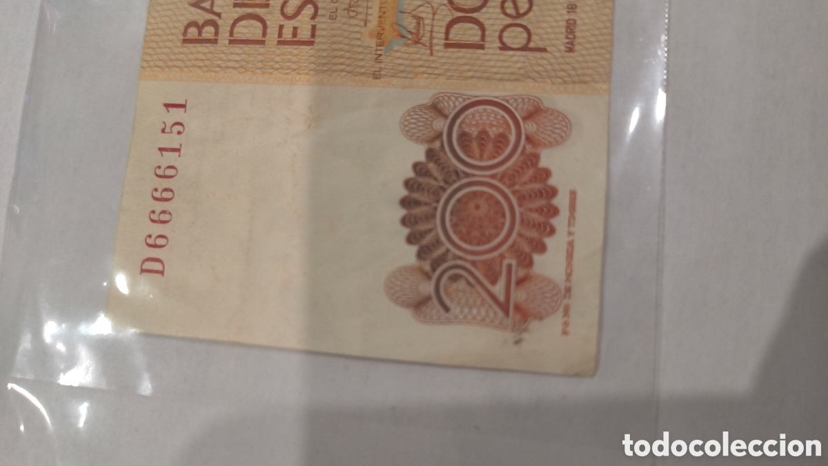 Billetes espa&ntilde;oles: DOSCIENTAS PESETAS 1980 - Foto 4