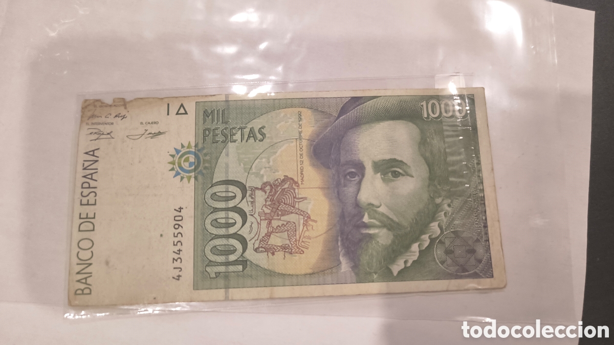 Billets espagnols: MIL PESETAS DE 1992 BANCO DE ESPA&Ntilde;A