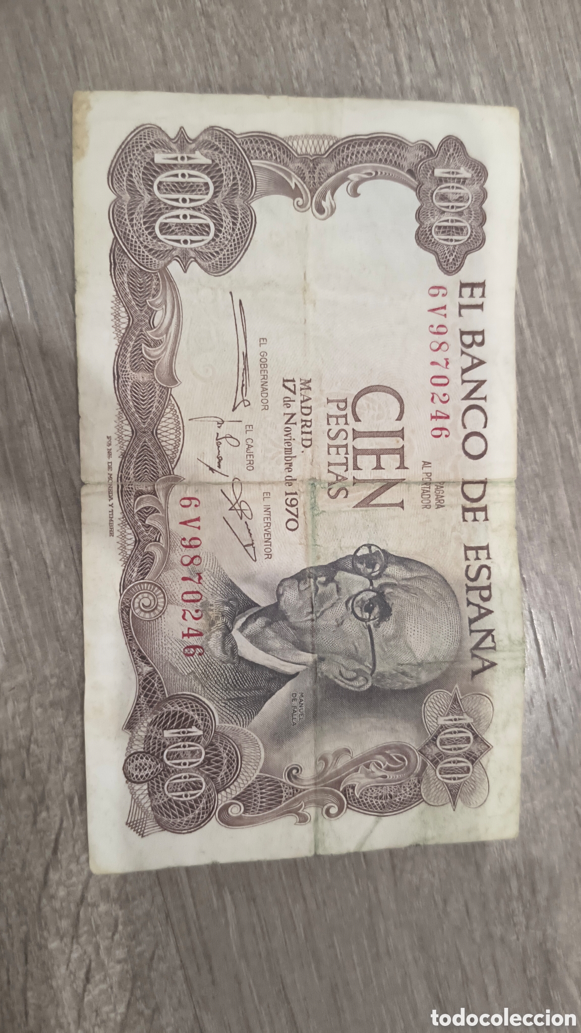Billets espagnols: CIEN PESETAS 1970 EL BANCO DE ESPA&Ntilde;A