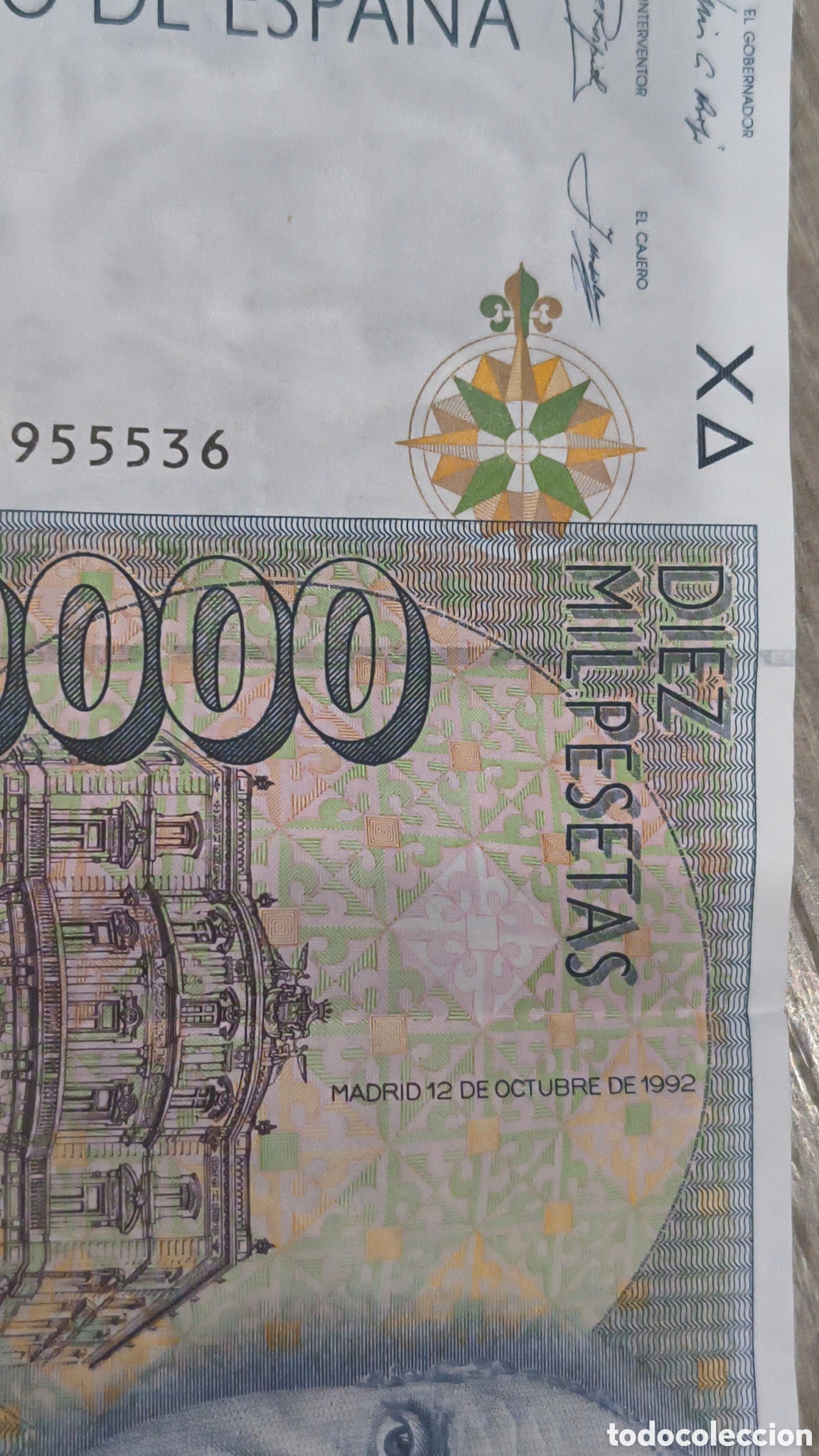 Billetes espa&ntilde;oles: DIEZ MIL PESETAS 1992 - Foto 2