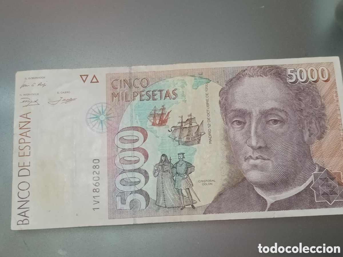 Billetes espa&ntilde;oles: BILLETE DE 5000 PESETAS DE 12 DE OCTUBRE DE 1992
