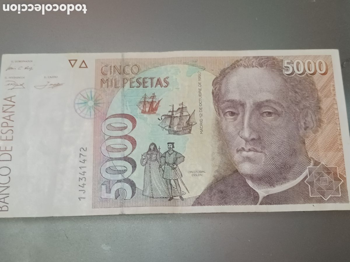 Billetes espa&ntilde;oles: BILLETE DE 5000 PESETAS DE 12 DE OCTUBRE DE 1992