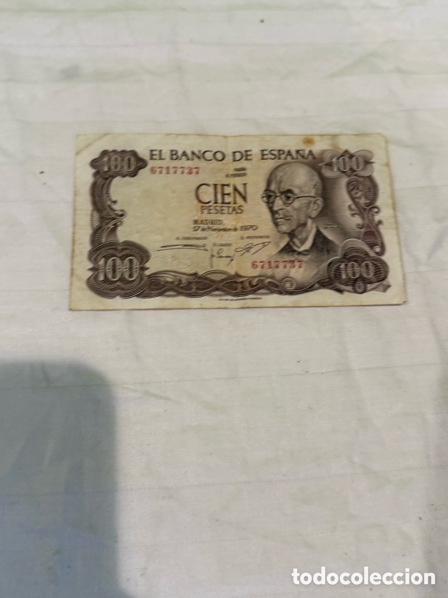 Billets espagnols: 100 Pesetas 1970 Manuel de Falla &ndash; Sin Serie &ndash; Banco de Espa&ntilde;a