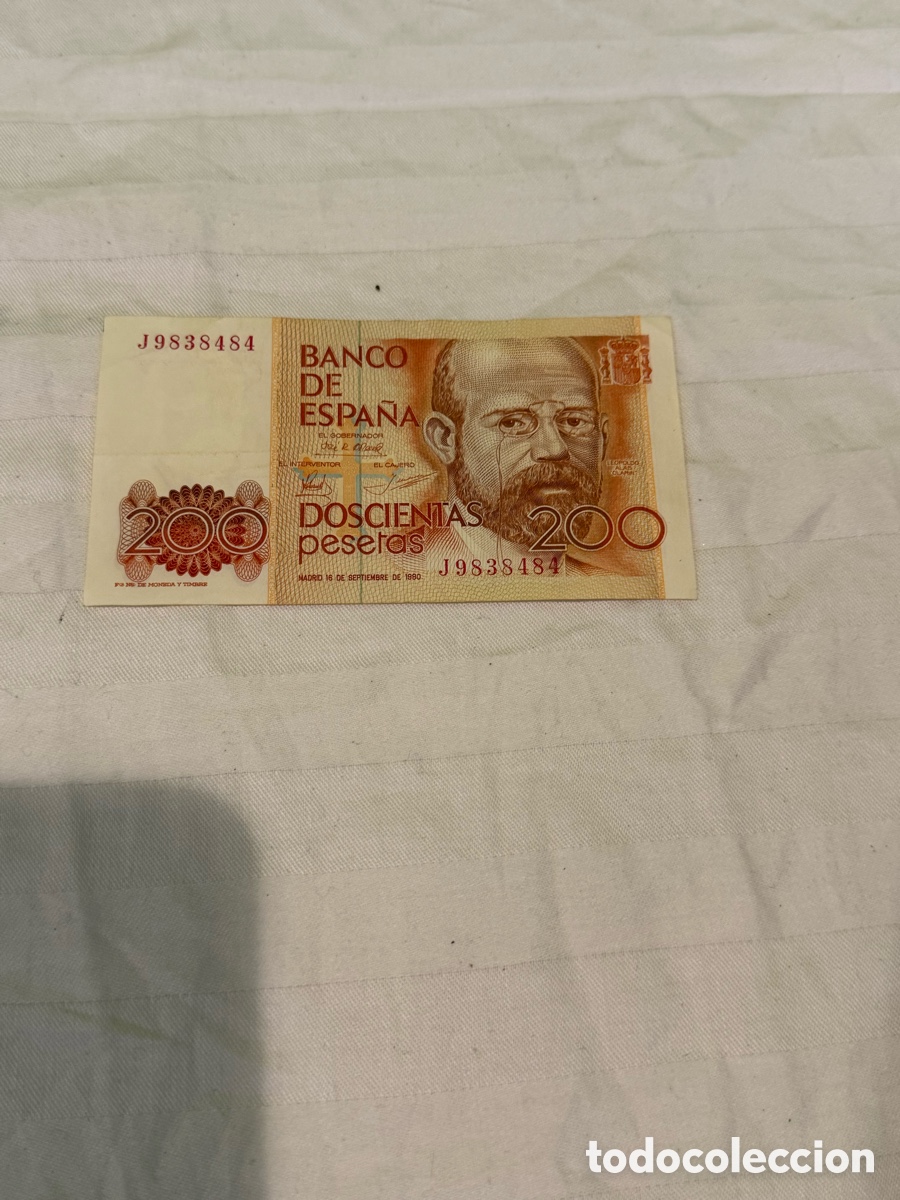 Spanish Banknotes: 200 Pesetas 1980 Leopoldo Alas Clar&iacute;n &ndash; Serie J