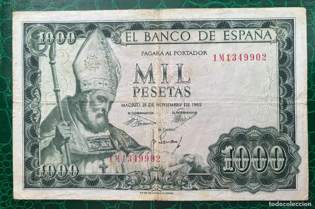 Billetes espa&ntilde;oles: 1000 pesetas 1965 - Serie 1M - Bc