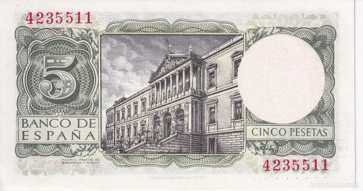 Billetes espa&ntilde;oles: BILLETE DE 5 PESETAS DEL A&Ntilde;O 1954 DE ALFONSO X EL SABIO SIN SERIE, SIN CIRCULAR (SC)