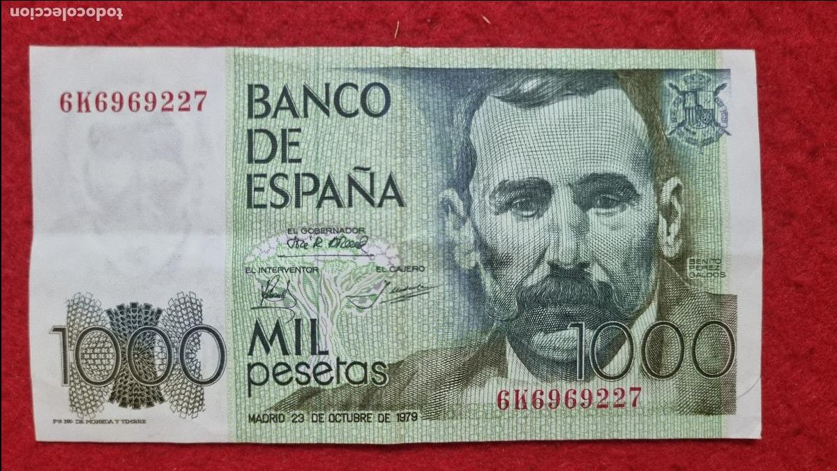Billetes espa&ntilde;oles: BILLETE 1000 PESETAS 1979 MBC SERIE 6K ORIGINAL T227