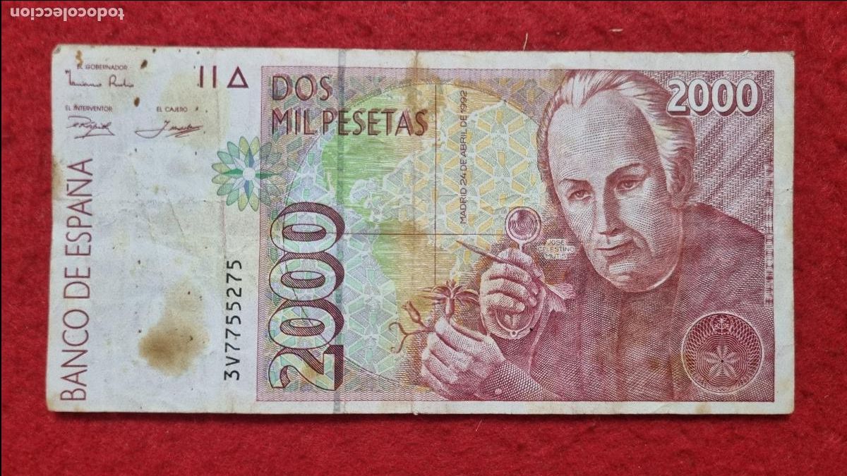 Billetes espa&ntilde;oles: BILLETE 2000 PESETAS 1992 BC SERIE 3V ORIGINAL T275