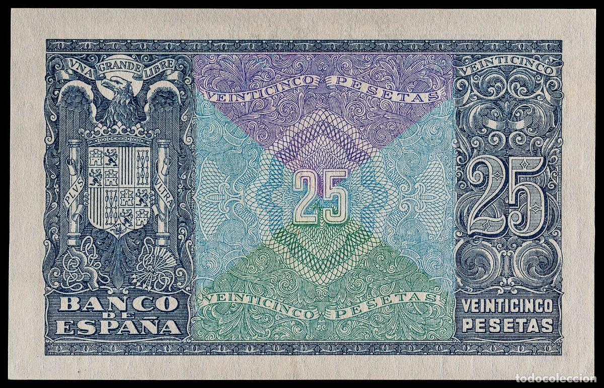 Billetes espa&ntilde;oles: 25 PESETAS 1940 SEROE E EBC+/S/C- - Foto 2