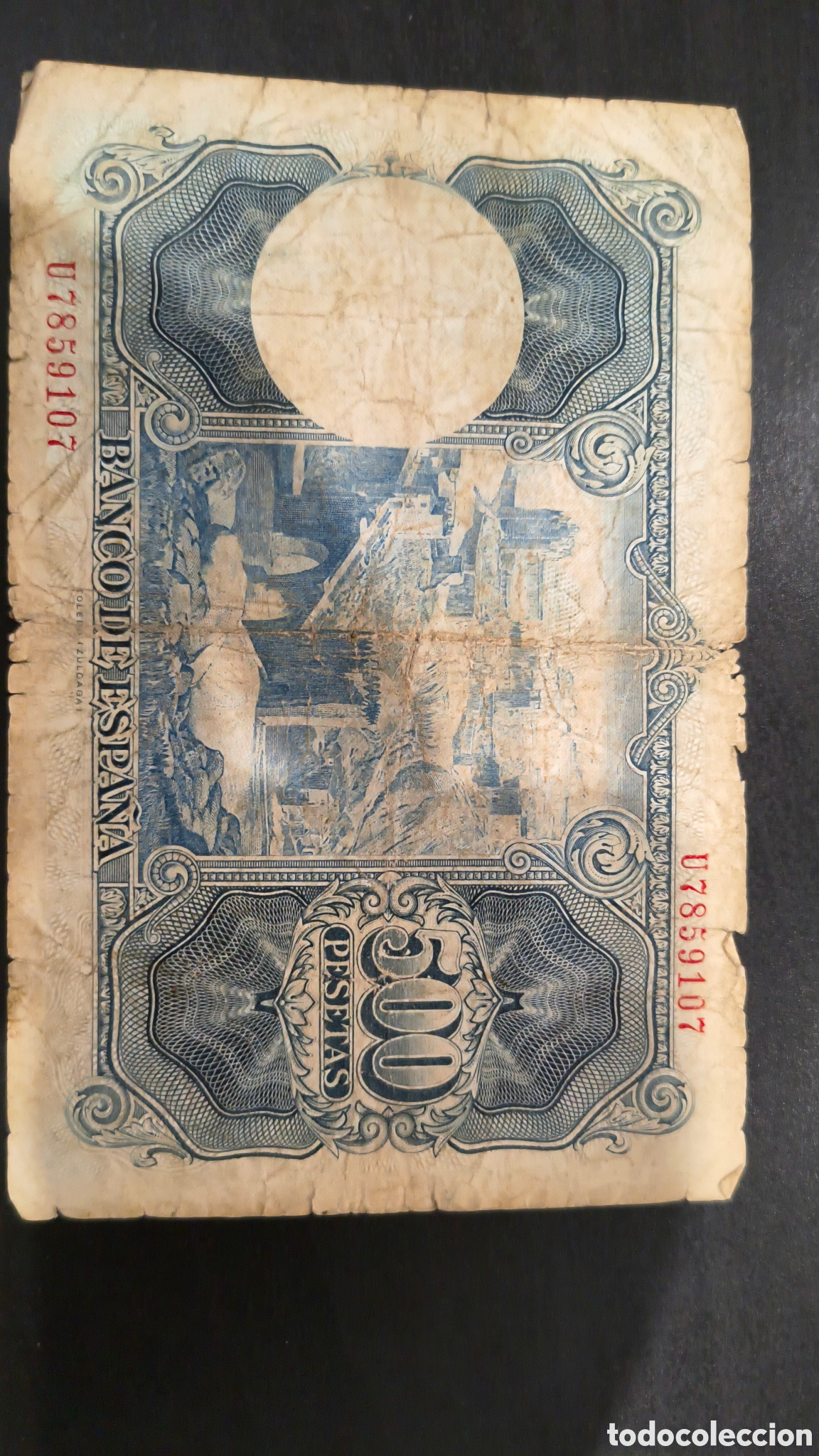 Billetes espa&ntilde;oles: QUINIENTAS PESETAS 1954 - Foto 5