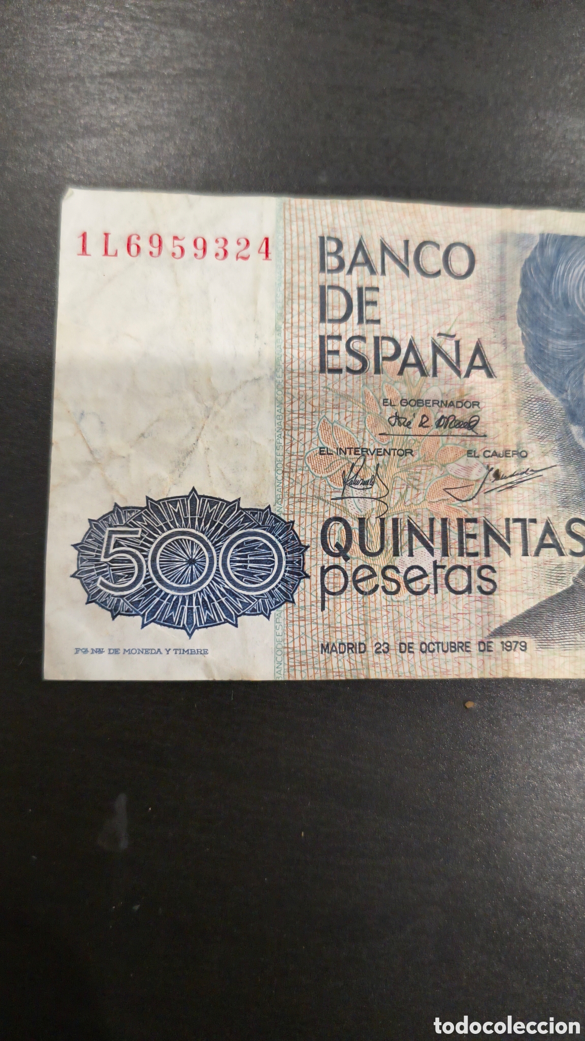 Billetes espa&ntilde;oles: QUINIENTAS PESETAS 1979 - Foto 3