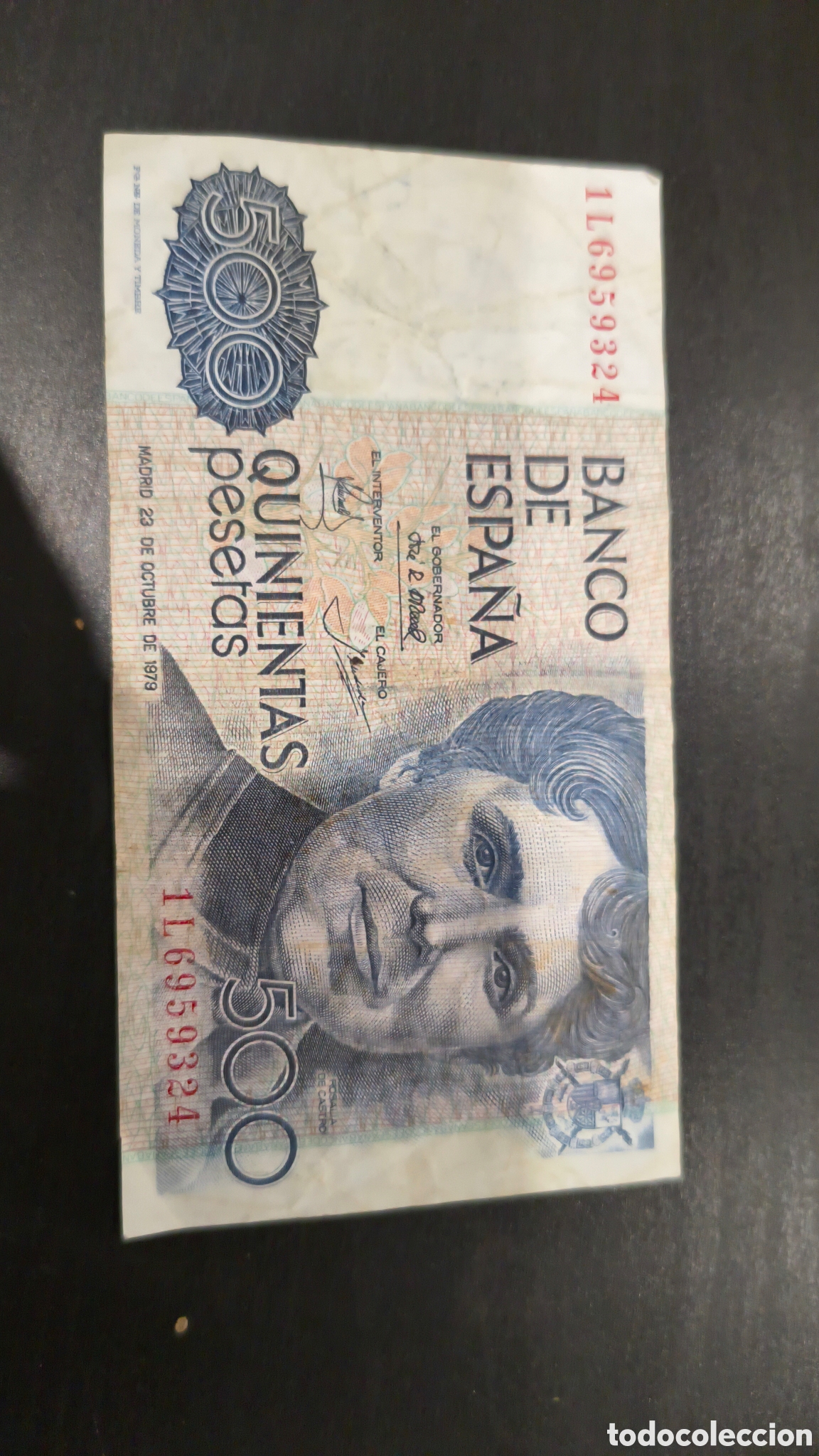 Notas espanholas: QUINIENTAS PESETAS 1979