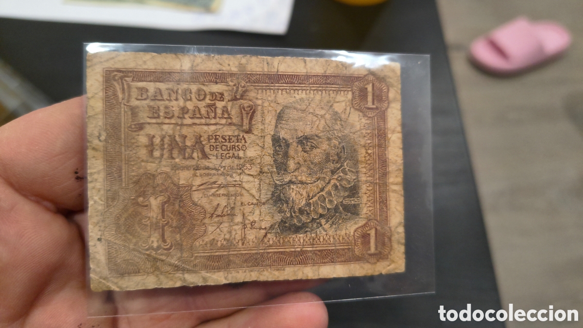 Spanish Banknotes: UNA PESETA 1953 BANCO DE ESPA&Ntilde;A
