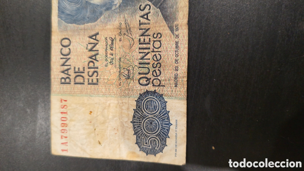 Billetes espa&ntilde;oles: QUINIENTAS PESETAS 1979 - Foto 3